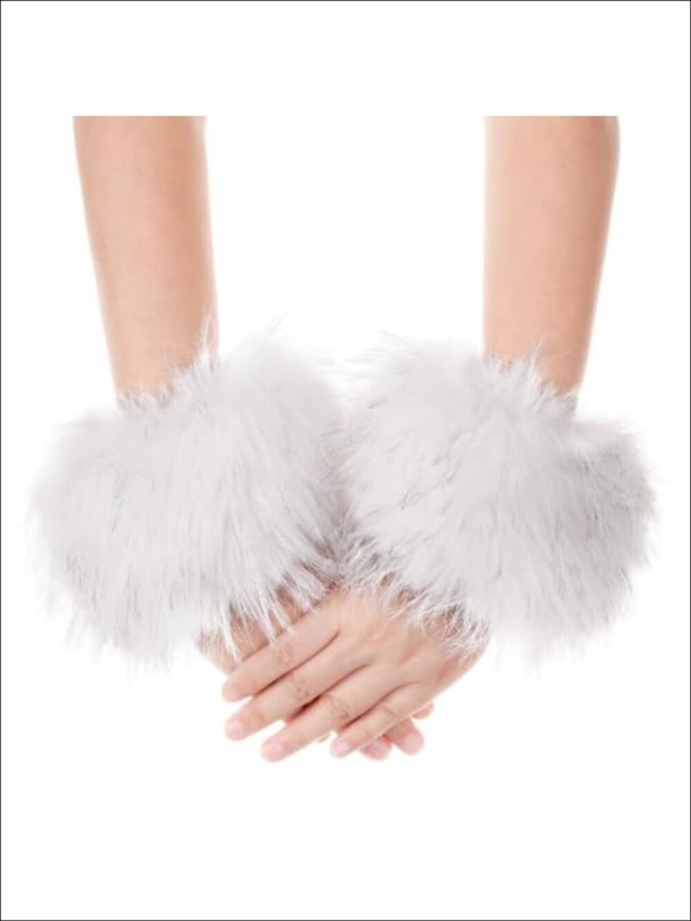 Faux Fur Wrist Cuffs Arm Warmers for Women